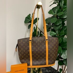 Louis Vuitton Monogram Brown and Tan Tote